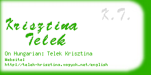 krisztina telek business card